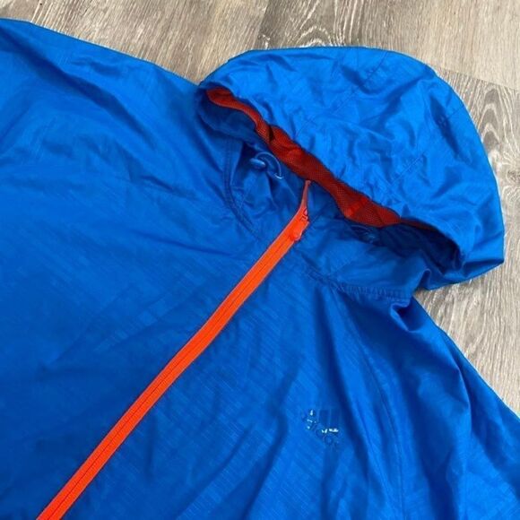 Adidas Blue Zipup Athletic Workout Windbreaker Men XL - Picture 2 of 4